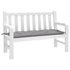 Vidaxl Gartenbank Kissen 120x50x7 cm Oxford Stoff grau