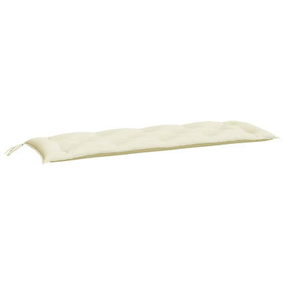 Vidaxl Garden Bench Kissen 150x50x7 cm Oxford Stoff Crèmewit