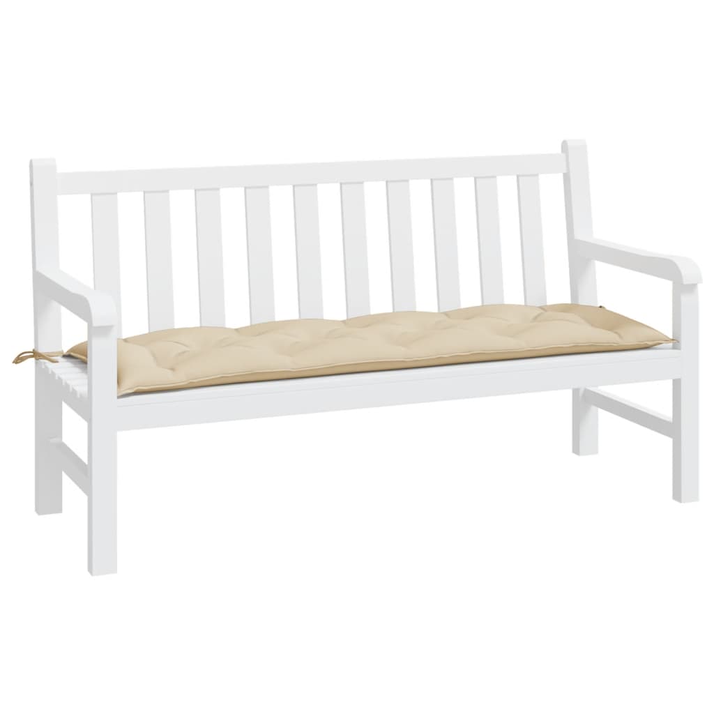 Vidaxl Gartenbank Kissen 150x50x7 cm Oxford Stoff Beige