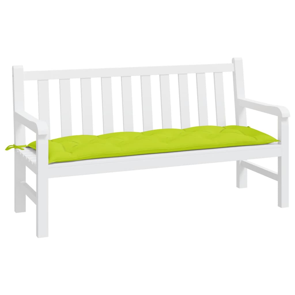 Vidaxl Garden Bench Kissen 150x50x7 cm Oxford Stoff klar grün