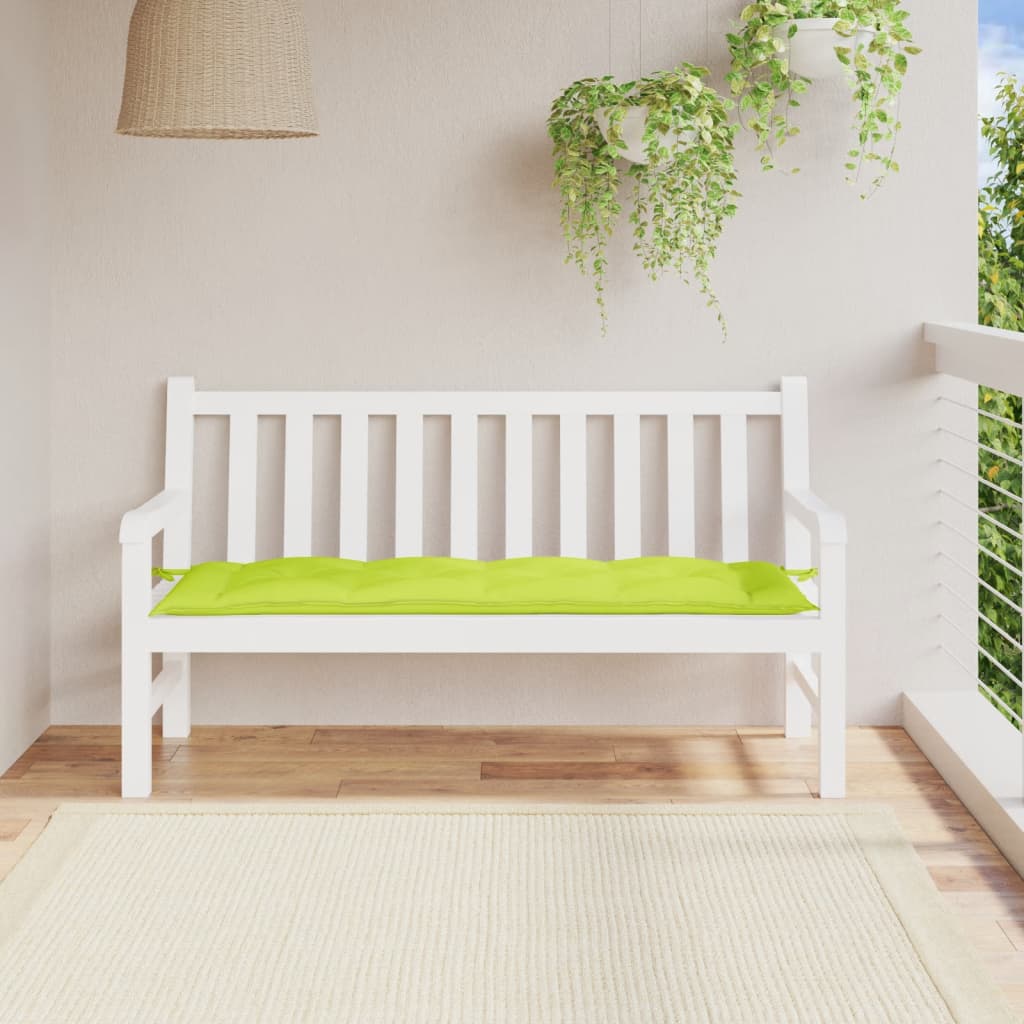 Vidaxl Garden Bench Kissen 150x50x7 cm Oxford Stoff klar grün