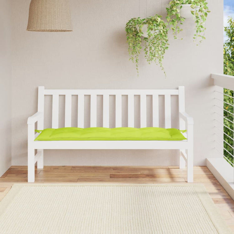 Vidaxl Garden Bench Kissen 150x50x7 cm Oxford Stoff klar grün