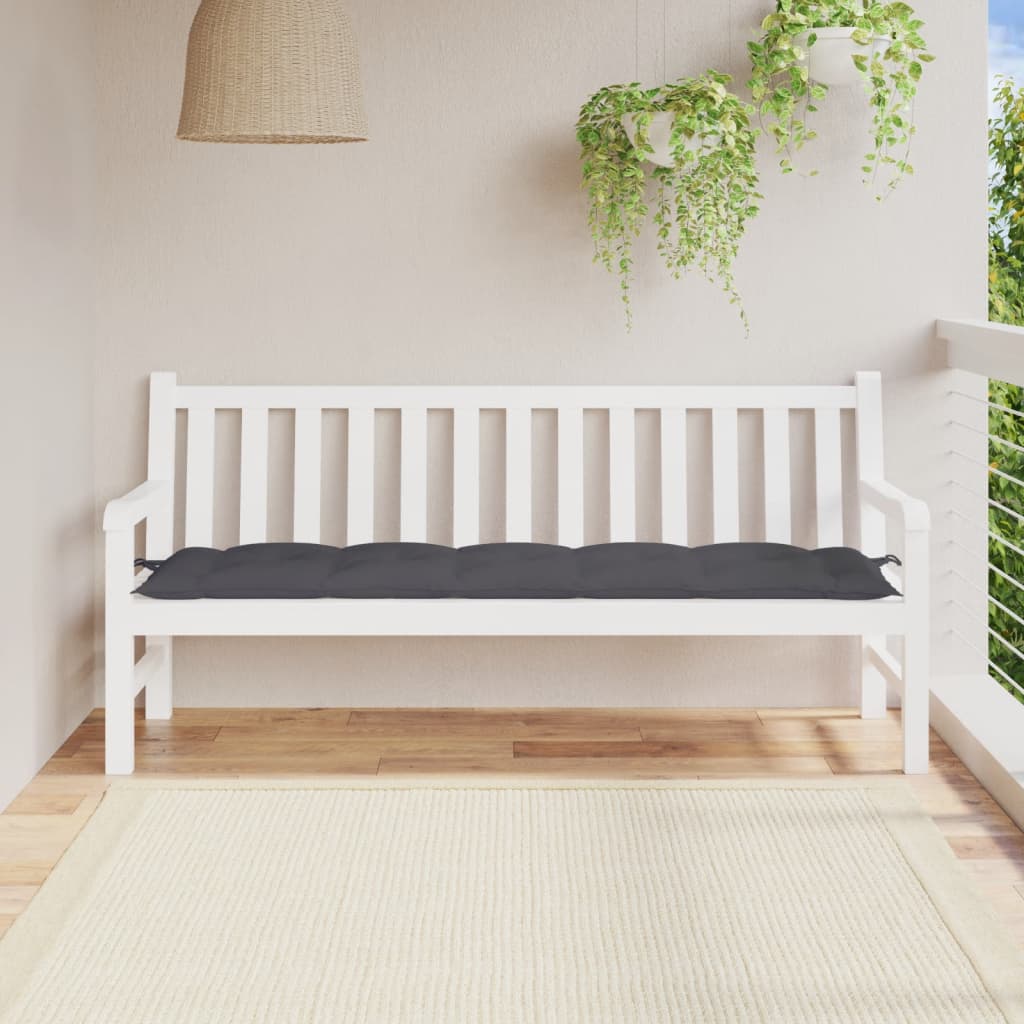 Vidaxl Garden Bench Kissen 180x50x7 cm Oxford Stoffanthrazit -gelöscht