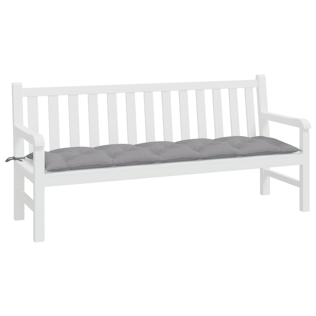Vidaxl Garden Bench Kissen 180x50x7 cm Oxford Stoff grau