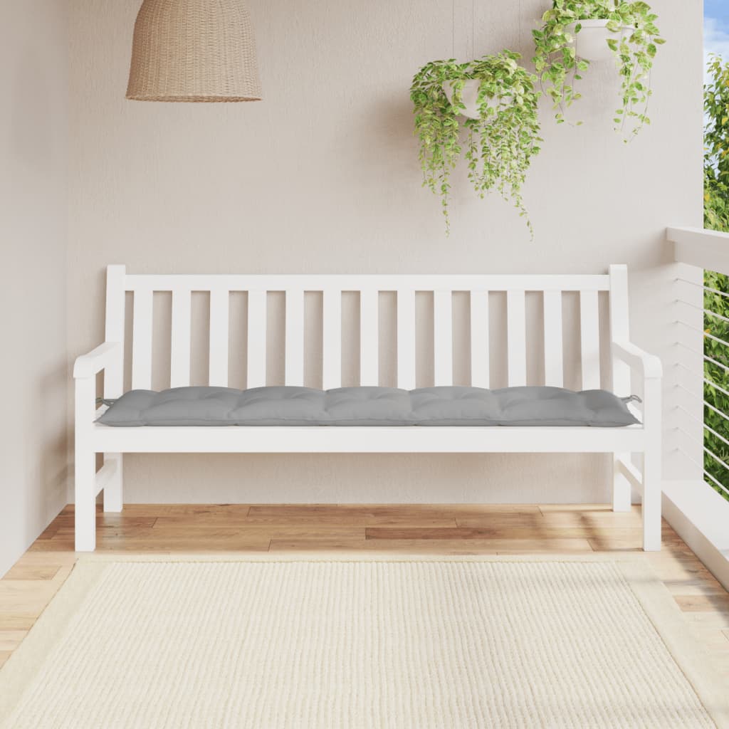 Vidaxl Garden Bench Kissen 180x50x7 cm Oxford Stoff grau
