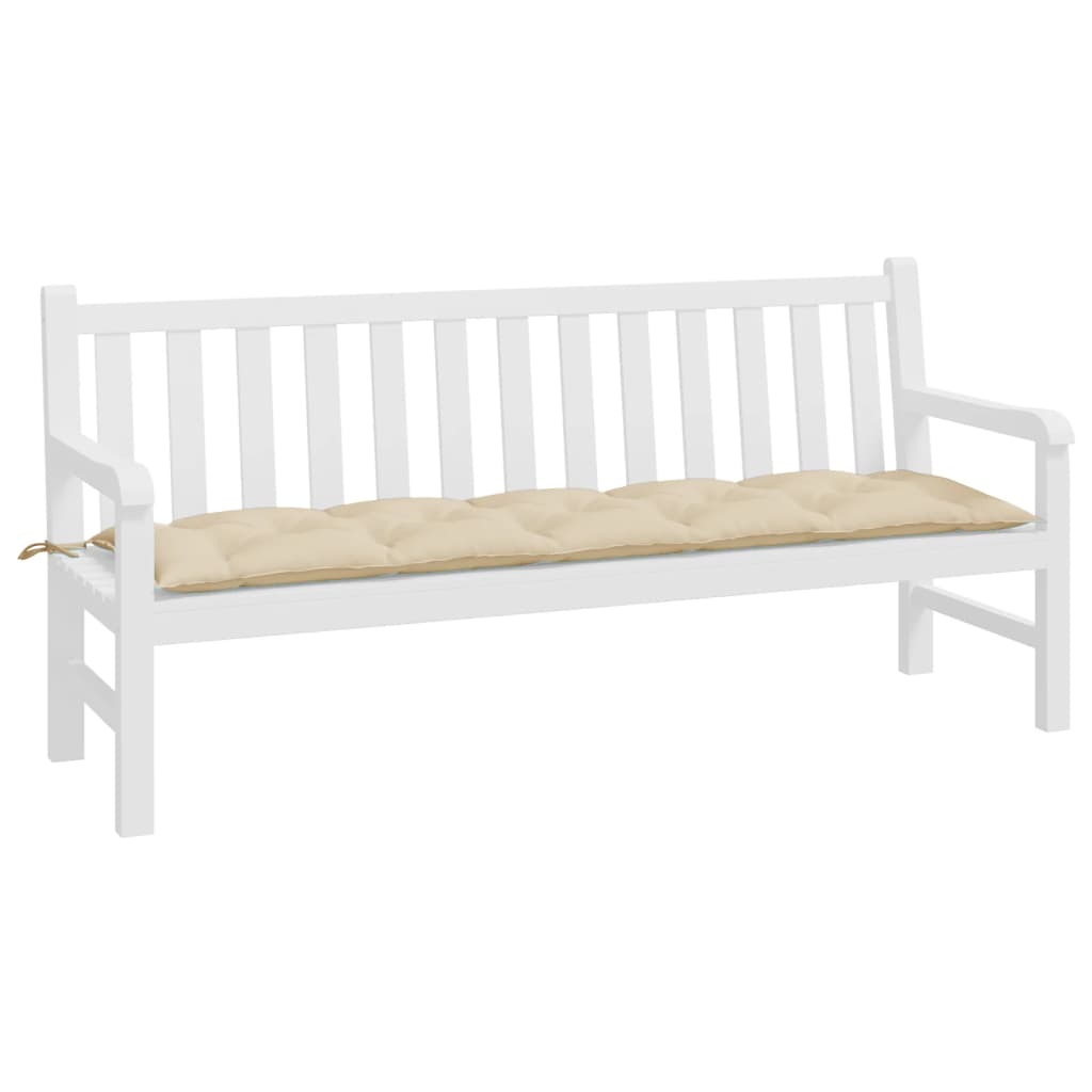 Vidaxl Garden Bench Kissen 180x50x7 cm Oxford Stoff Beige