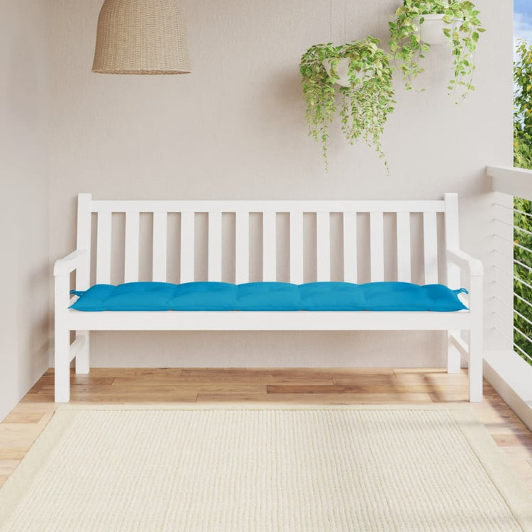Vidaxl Gartenbank Kissen 180x50x7 cm Oxford Stoff hellblau