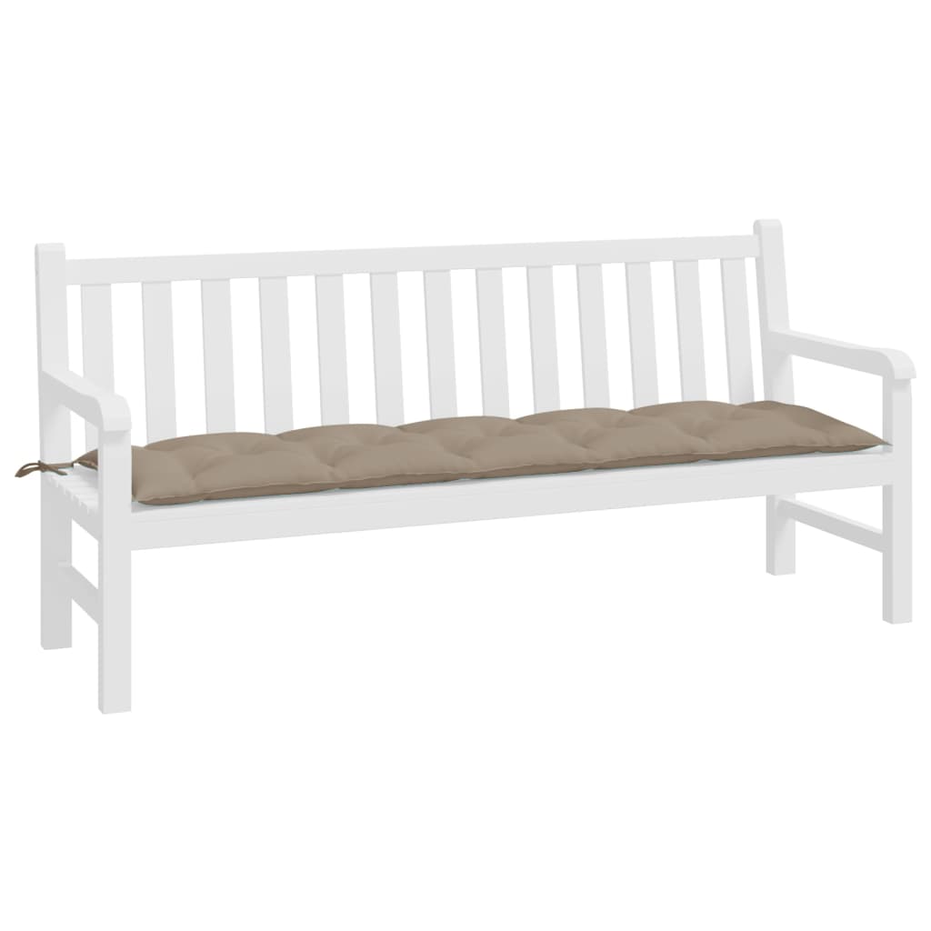 Vidaxl Gartenbank Kissen 180x50x7 cm Oxford Stofftaupe