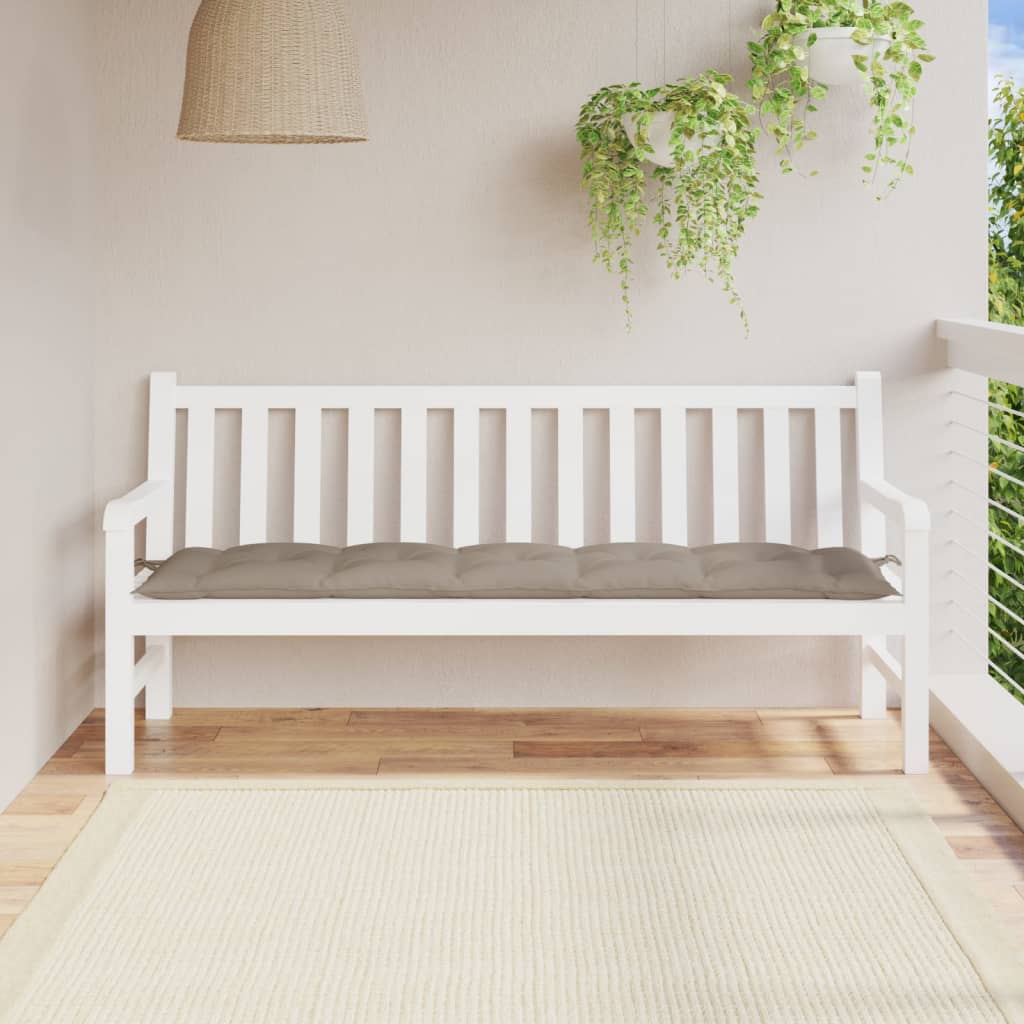 Vidaxl Gartenbank Kissen 180x50x7 cm Oxford Stofftaupe