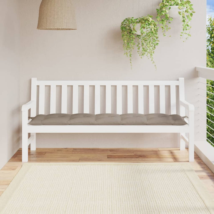 Vidaxl Gartenbank Kissen 180x50x7 cm Oxford Stofftaupe