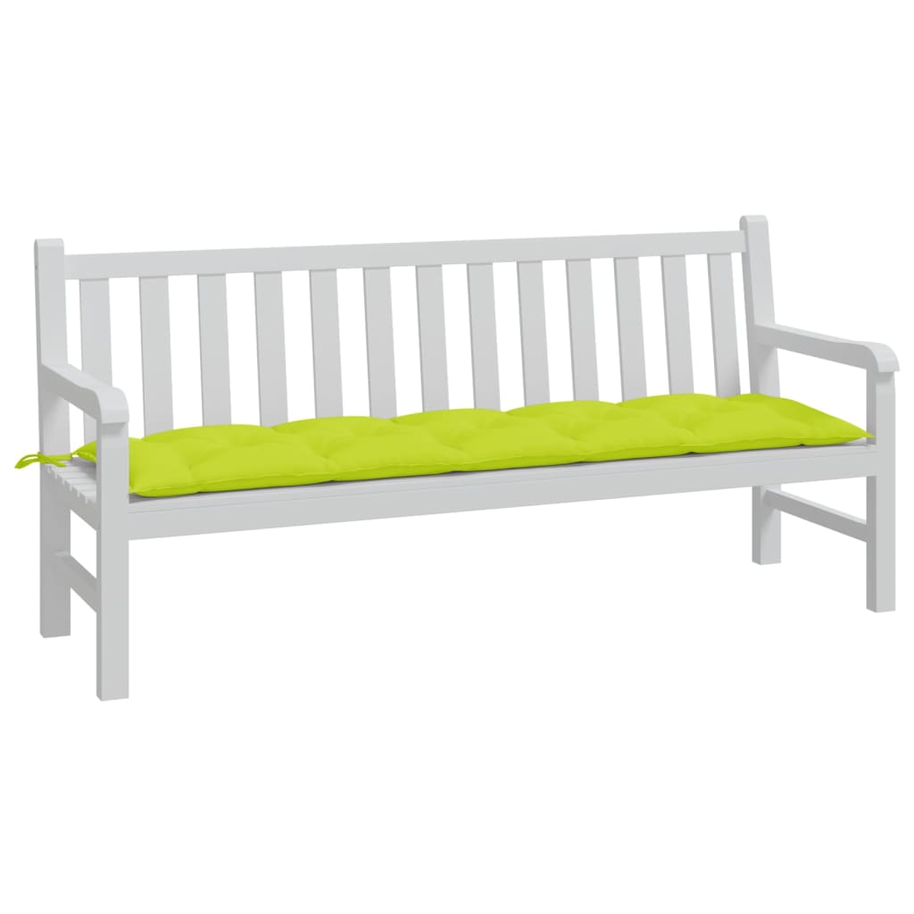 Vidaxl Garden Bench Kissen 180x50x7 cm Oxford Stoff klar grün