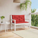Vidaxl Gartenbankkissen 100x (50+50) x7 cm Oxford Stoff rot