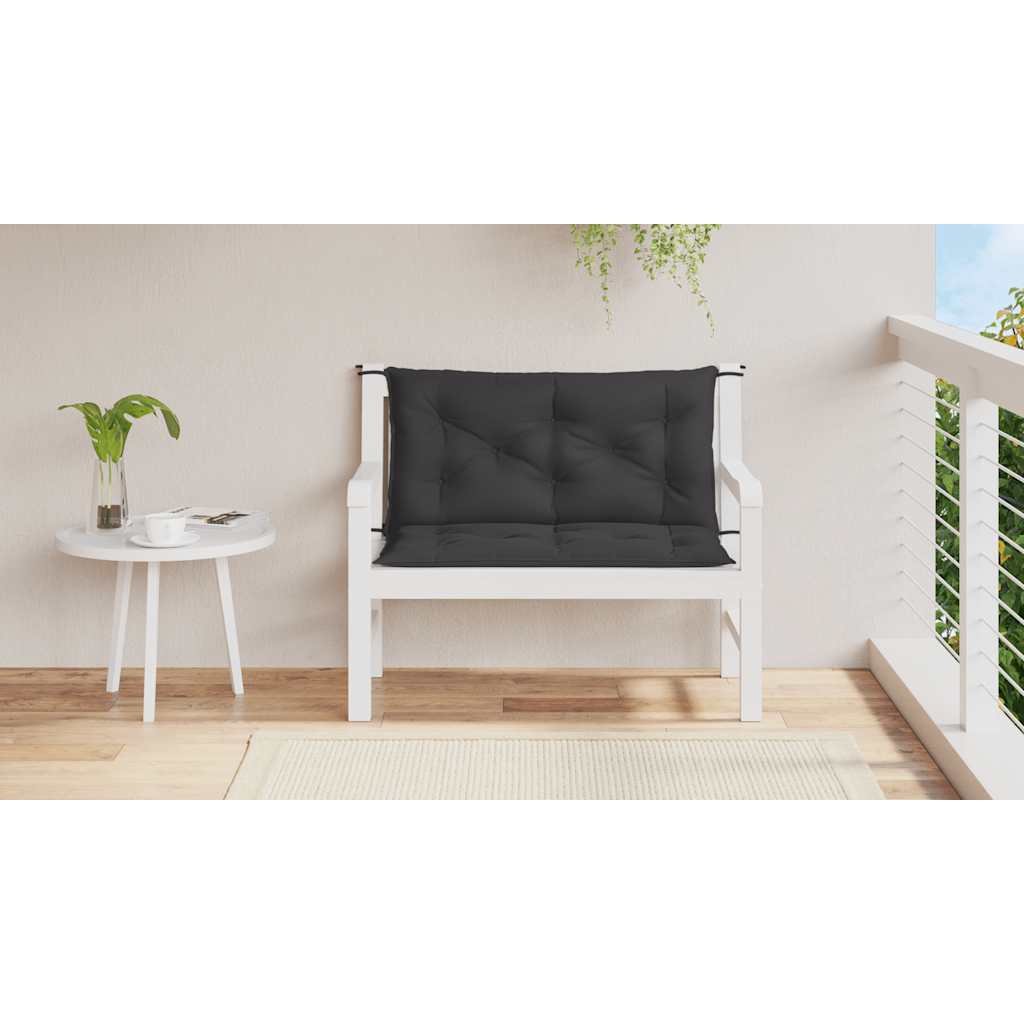 Vidaxl Gartenbankkissen 100x (50+50) x7 cm Oxford Stoff schwarz
