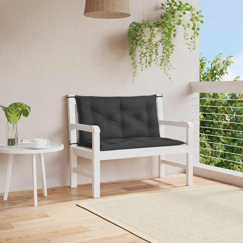 Vidaxl Gartenbankkissen 100x (50+50) x7 cm Oxford Stoff schwarz