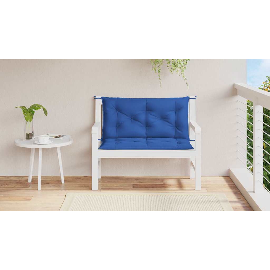 VidaXL Gartenbankauflage 100x(50+50)x7 cm Oxford-Stoff blau