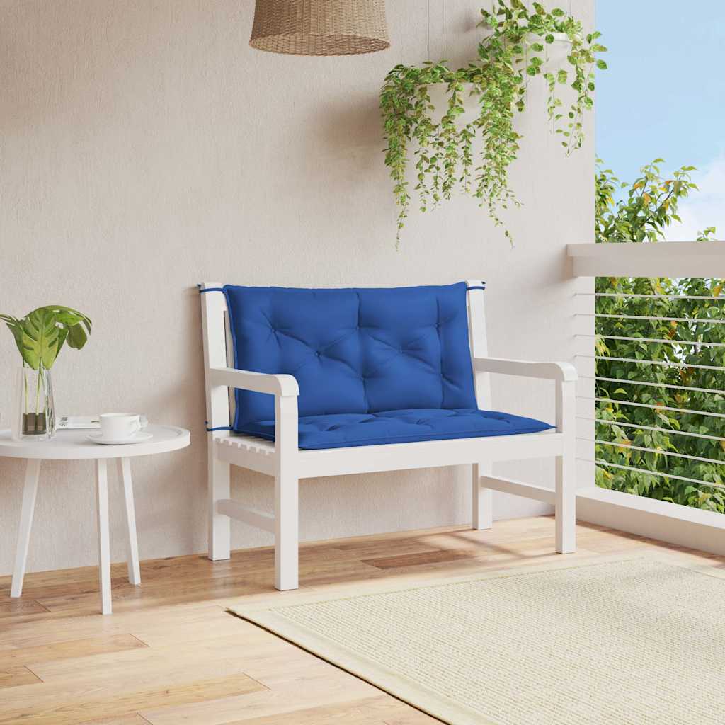 VidaXL Gartenbankauflage 100x(50+50)x7 cm Oxford-Stoff blau
