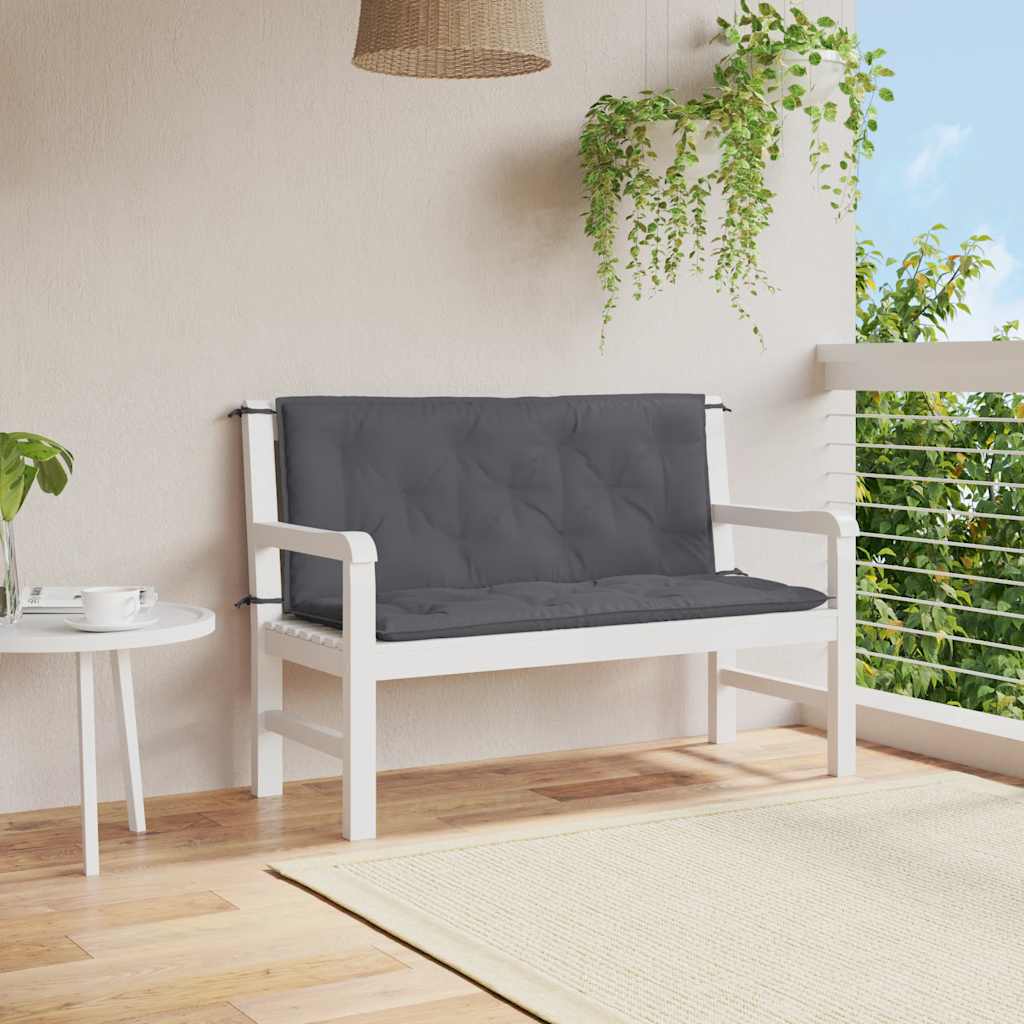 Vidaxl Gartenbankkissen 120x (50+50) x7 cm Oxford Stoffanthrazitfarbe