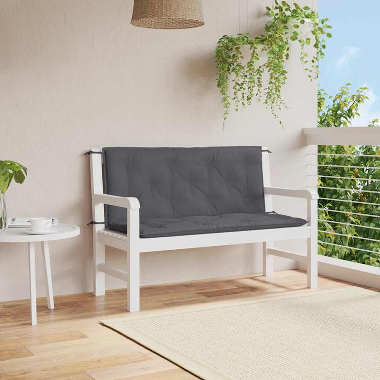Vidaxl Gartenbankkissen 120x (50+50) x7 cm Oxford Stoffanthrazitfarbe