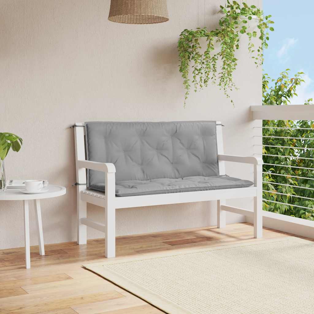 Vidaxl Gartenbankkissen 120x (50+50) x7 cm Oxford Stoff grau