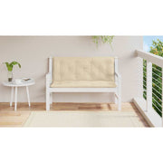 VIDAXL Gartenbankkissen 120x(50+50)x7 cm Oxford Stoff Beige - afbeelding 3