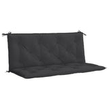 Vidaxl Gartenbank Kissen 120x (50+50) x7 cm Oxford Stoff schwarz - afbeelding 2