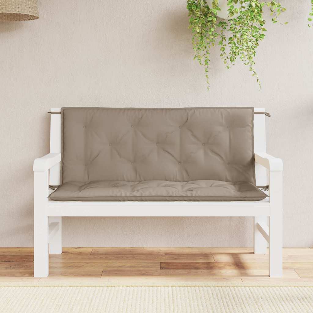 VidaXL Gartenbankauflage 120x(50+50)x7 cm Oxford-Stoff Taupe