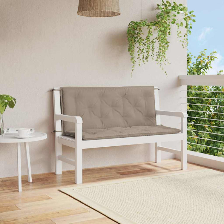 VidaXL Gartenbankauflage 120x(50+50)x7 cm Oxford-Stoff Taupe