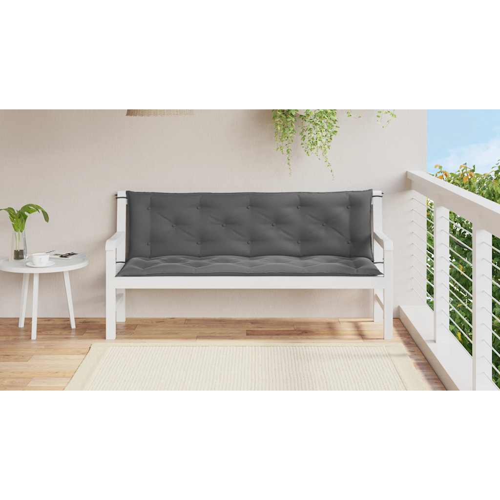 Vidaxl Gartenbankkissen 150x (50+50) x7 cm Oxford Stoffanthrazitfarbe