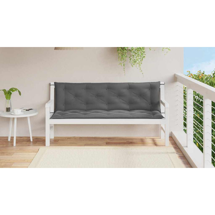 Vidaxl Gartenbankkissen 150x (50+50) x7 cm Oxford Stoffanthrazitfarbe