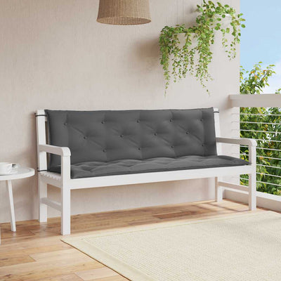 Vidaxl Gartenbankkissen 150x (50+50) x7 cm Oxford Stoffanthrazitfarbe
