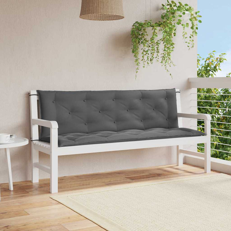 Vidaxl Gartenbankkissen 150x (50+50) x7 cm Oxford Stoffanthrazitfarbe
