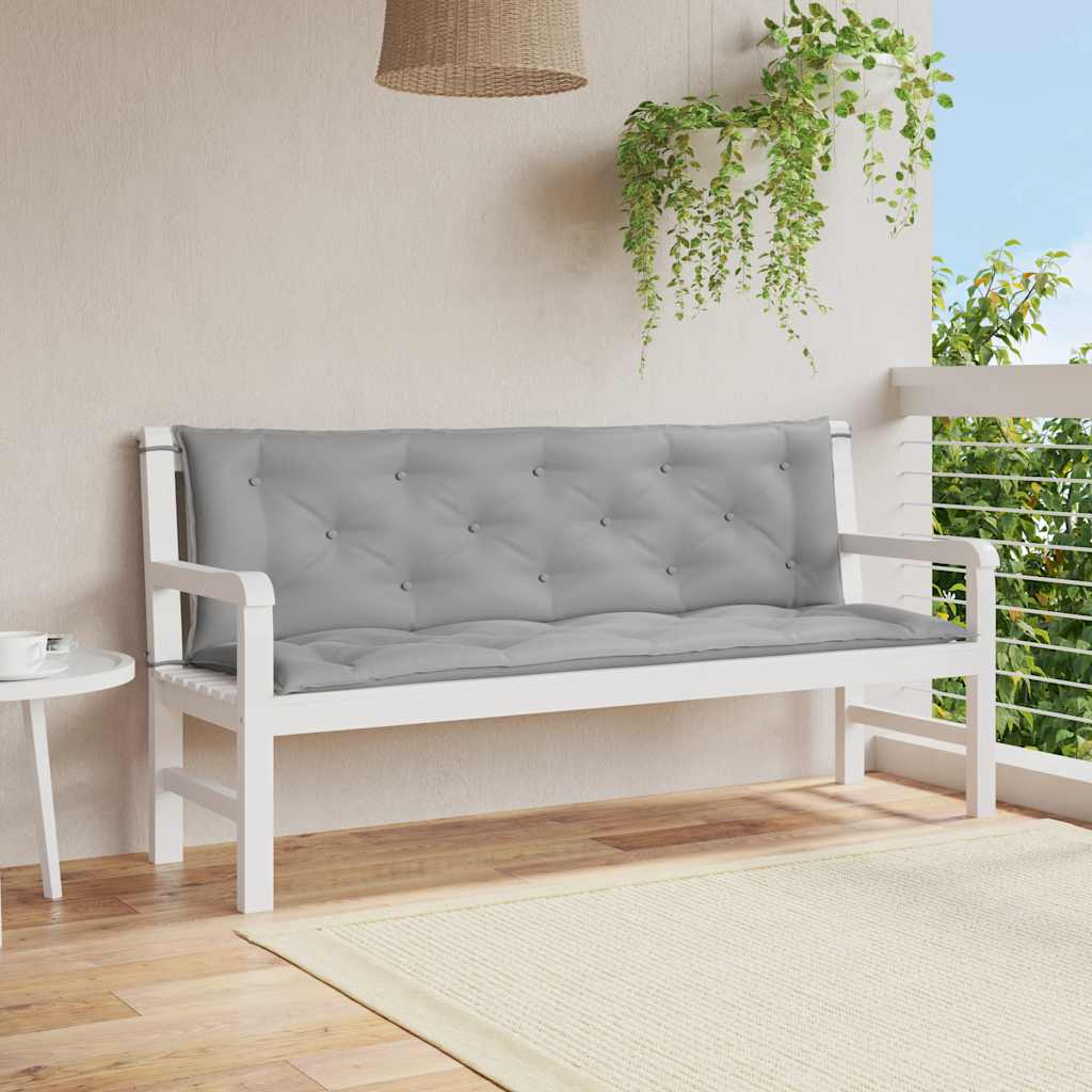 Vidaxx Gartenbankauflage 150x(50+50)x7 cm Oxford-Stoff grau