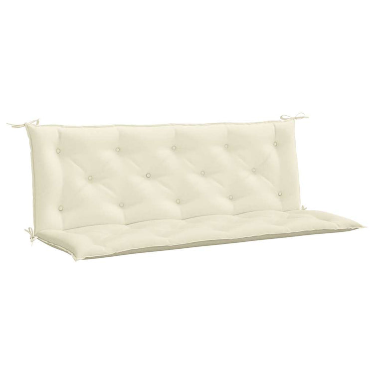 VidaXL Gartenbankkissen 150x(50+50)x7 cm Oxford Stoff cremeweiß