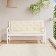 VidaXL Gartenbankkissen 150x(50+50)x7 cm Oxford Stoff cremeweiß - afbeelding 3