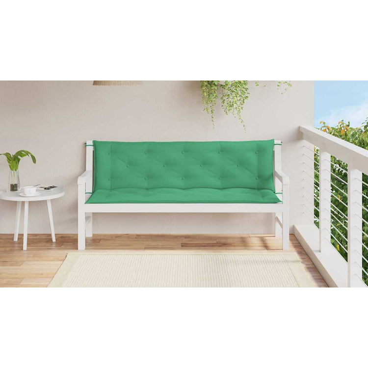 VidaXL Gartenbankauflage 150x(50+50)x7 cm Oxford-Stoff grün