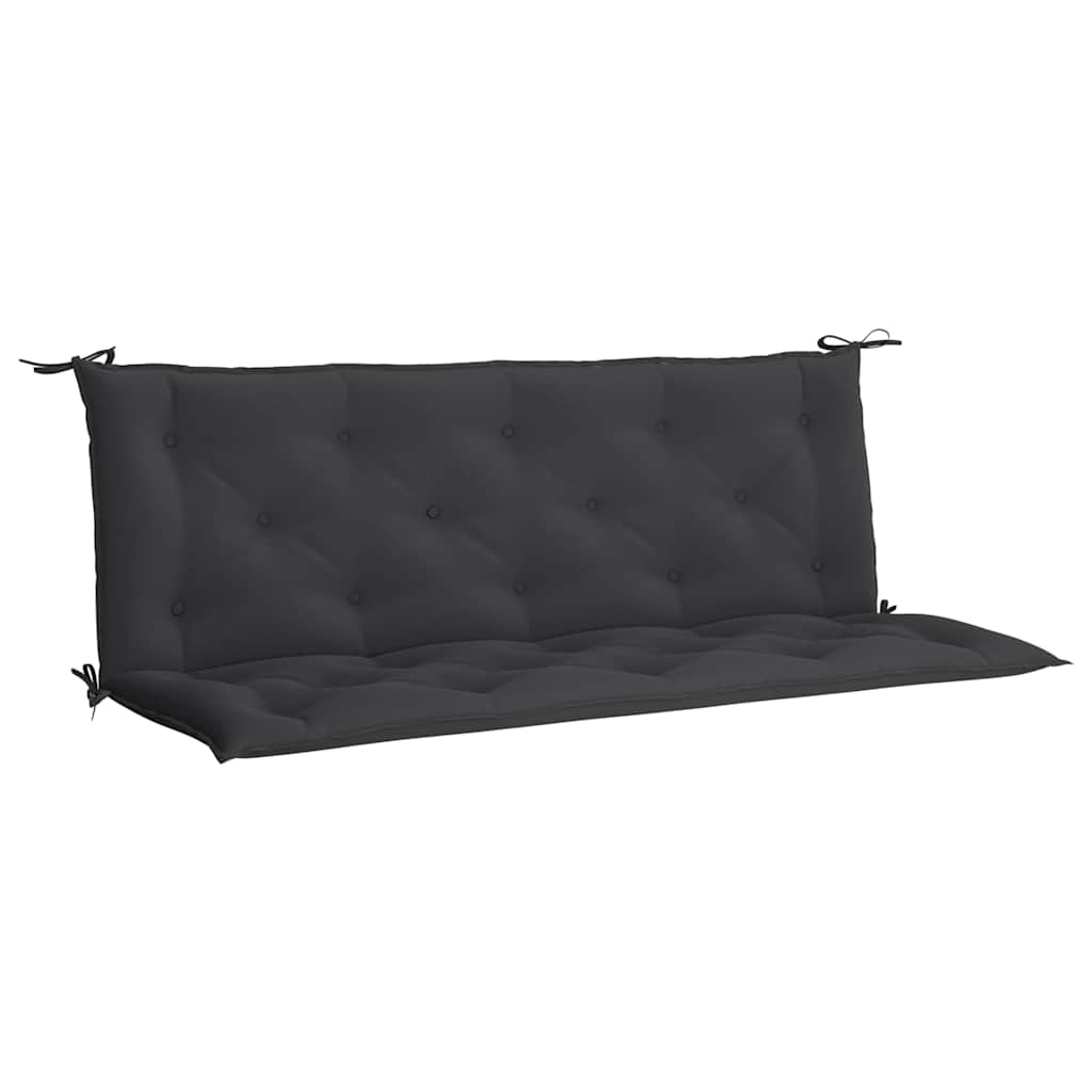 VidaXL Gartenbankkissen 150x(50+50)x7 cm Oxford Stoff schwarz