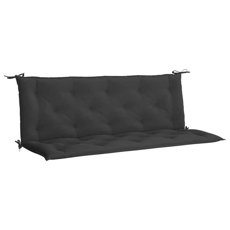 VidaXL Gartenbankkissen 150x(50+50)x7 cm Oxford Stoff schwarz