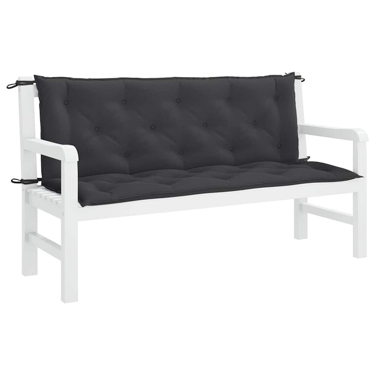 VidaXL Gartenbankkissen 150x(50+50)x7 cm Oxford Stoff schwarz