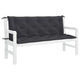 VidaXL Gartenbankkissen 150x(50+50)x7 cm Oxford Stoff schwarz