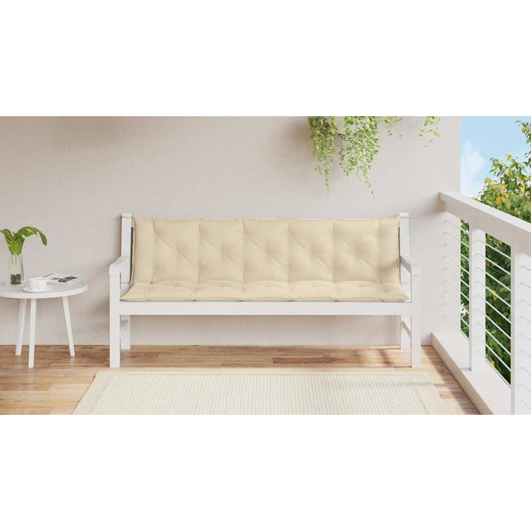 VidaXL Gartenbankauflage 180x(50+50)x7 cm Oxford-Stoff beige