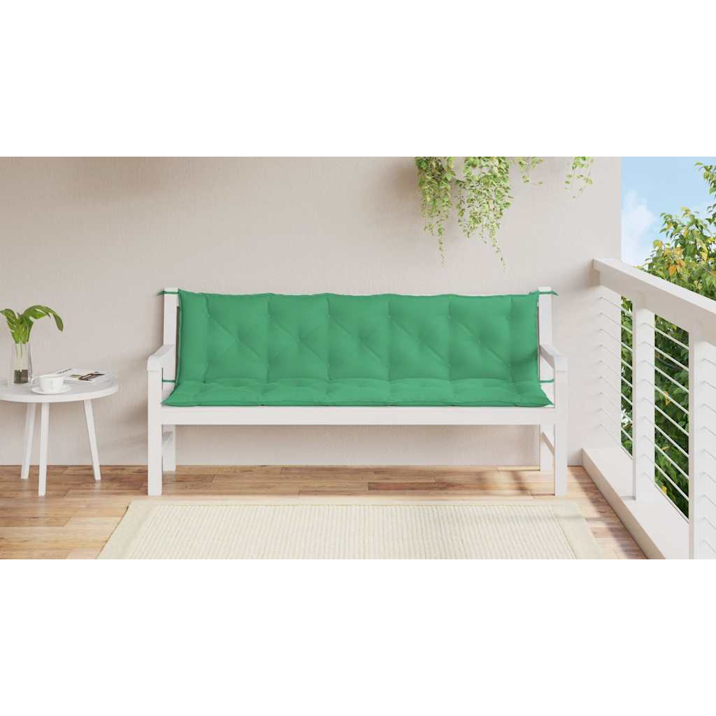 VidaXL Gartenbankkissen 180x(50+50)x7 cm Oxford Stoff Grün