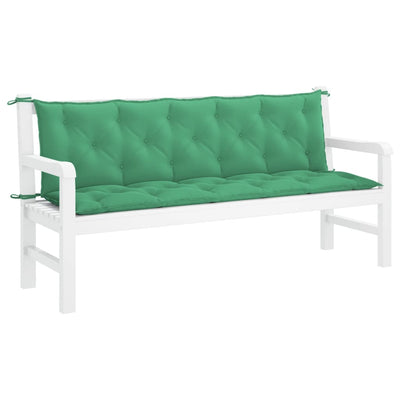 VidaXL Gartenbankkissen 180x(50+50)x7 cm Oxford Stoff Grün