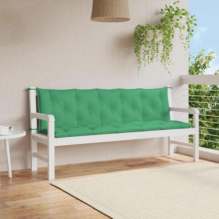 VidaXL Gartenbankkissen 180x(50+50)x7 cm Oxford Stoff Grün