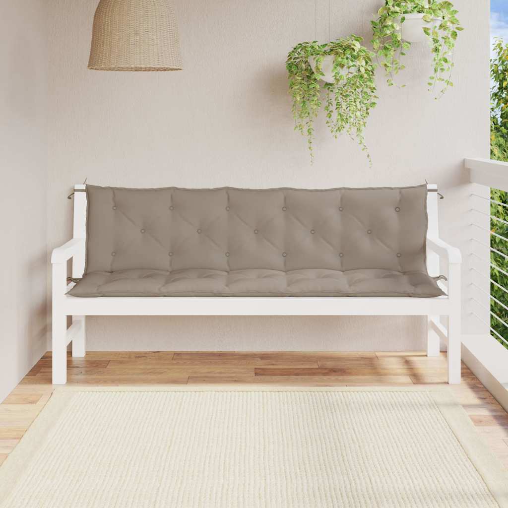 VidaXL Gartenbankauflage 180x(50+50)x7 cm Oxford-Stoff Taupe