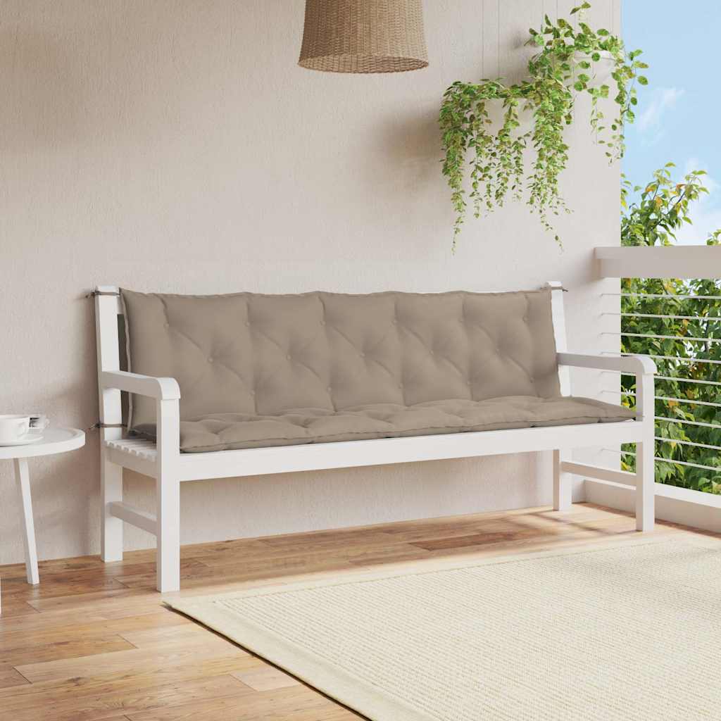 VidaXL Gartenbankauflage 180x(50+50)x7 cm Oxford-Stoff Taupe