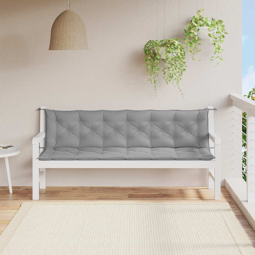 Vidaxx Gartenbankauflage 200x(50+50)x7 cm Oxford-Stoff grau