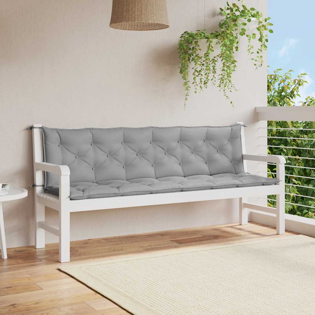 Vidaxx Gartenbankauflage 200x(50+50)x7 cm Oxford-Stoff grau