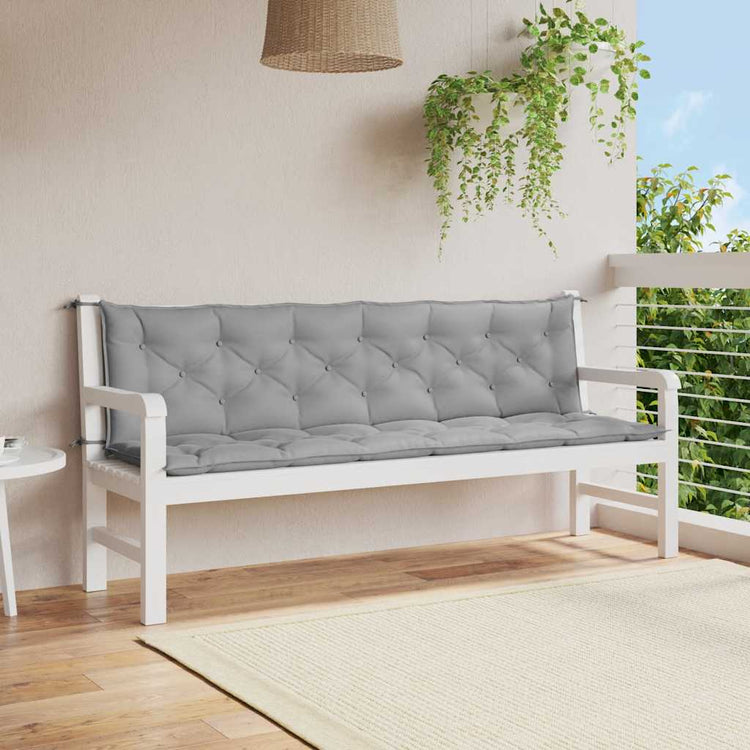 Vidaxx Gartenbankauflage 200x(50+50)x7 cm Oxford-Stoff grau