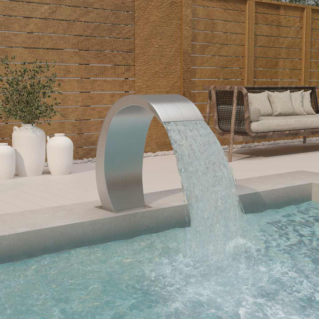 Vidaxl Schwimmbadbrunnen mit LEDs 22x60x70 cm Edelstahl 304