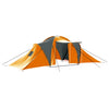 Vidaxl Zelt 9-Personen Stoff grau und orange